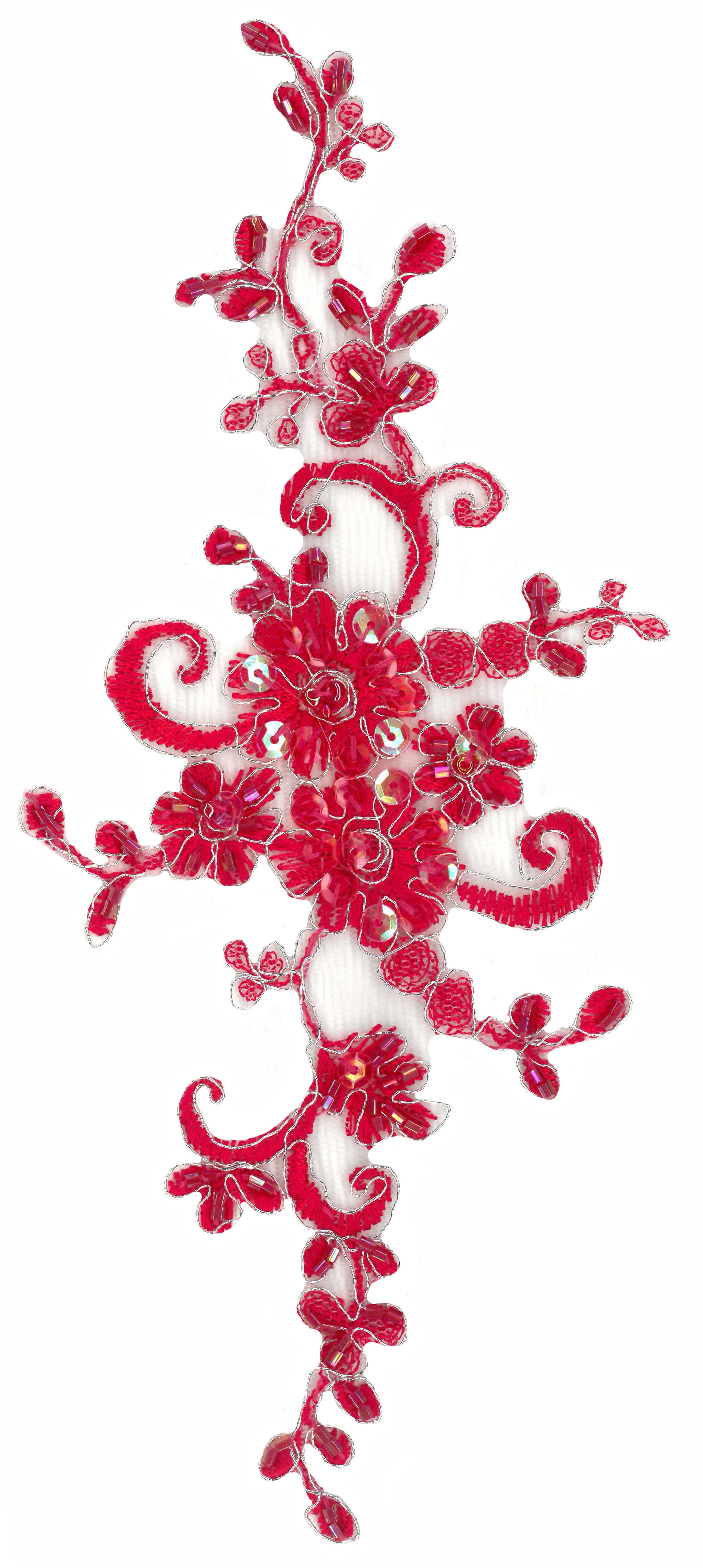 BEADED MOTIF - RED